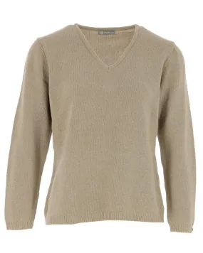 Pull col v uni avec cachemire