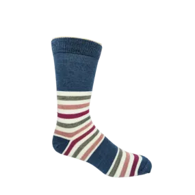 STRIPPY MRINOS CACHEMIRE denim